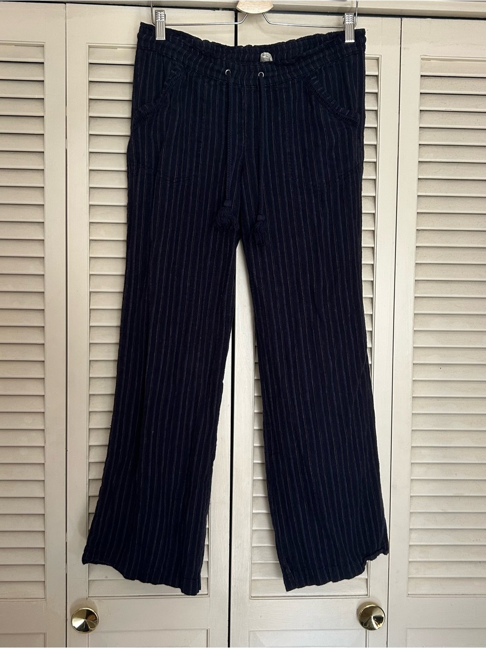 Joly Navy Pinstripe Pull-On Pants